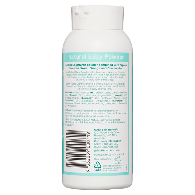 GAIA Talc Free Natural Baby Powder 200g