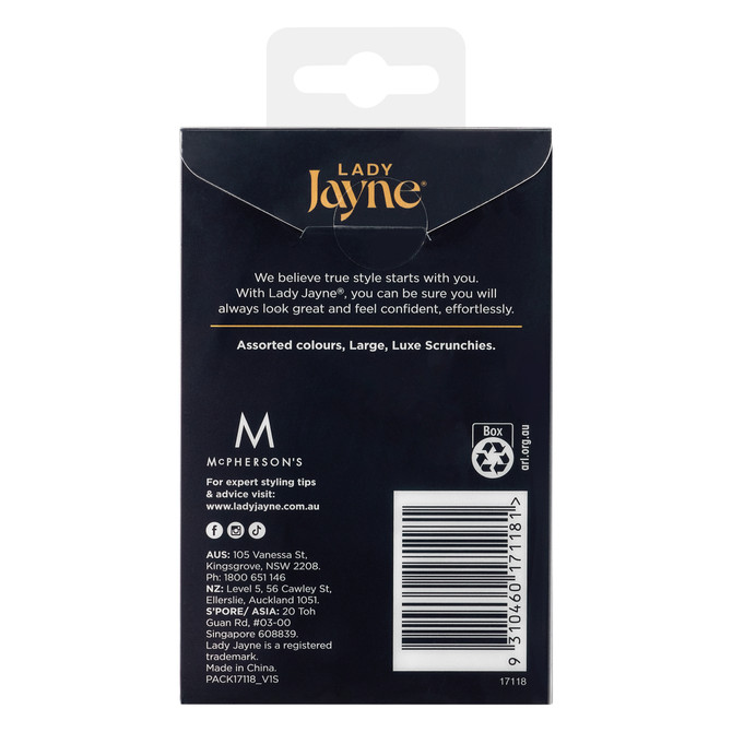 Lady Jayne Luxe Scrunchies Large 3 Pack