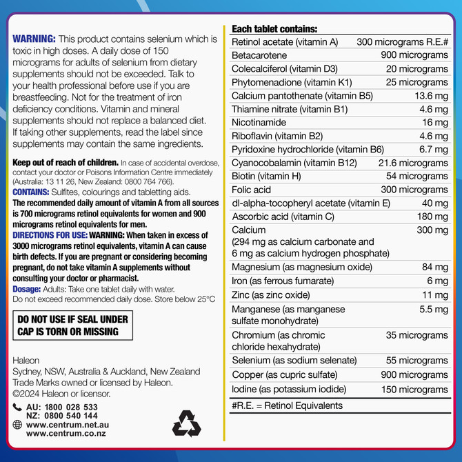Centrum For Men 60 Film Coated Tablets