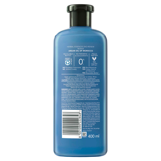 Herbal Essences Bio: Renew Argan Oil of Morocco Repair 90% Natural Origin Shampoo 400 ml