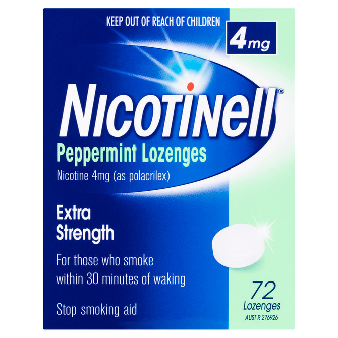 Nicotinell Stop Smoking Peppermint Lozenge Extra Strength 4mg 72 Pack