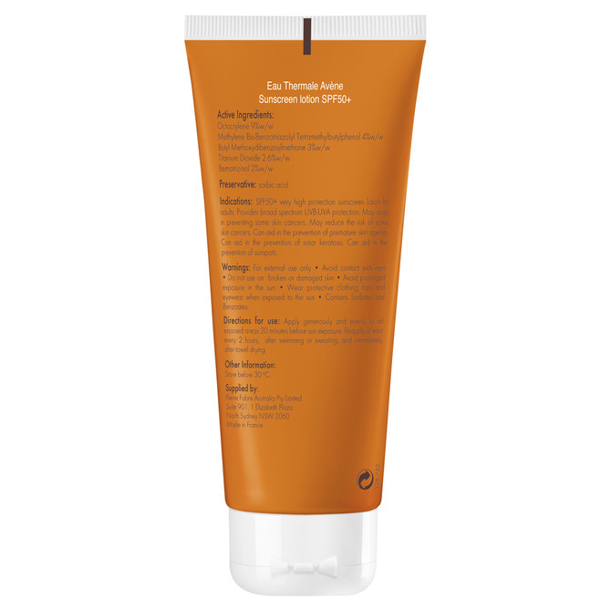 Avène Sunscreen Lotion Face & Body SPF 50+ 100ml - For Sensitive Skin