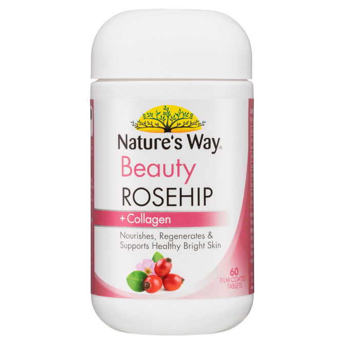 Nature's Way Beauty Rosehip + Collagen Tablets