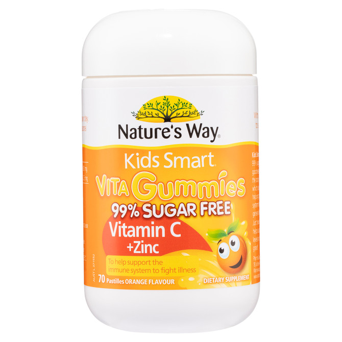 Nature's Way Kids Smart Vita Gummies 99% Sugar Free Vitamin C + Zinc 70's