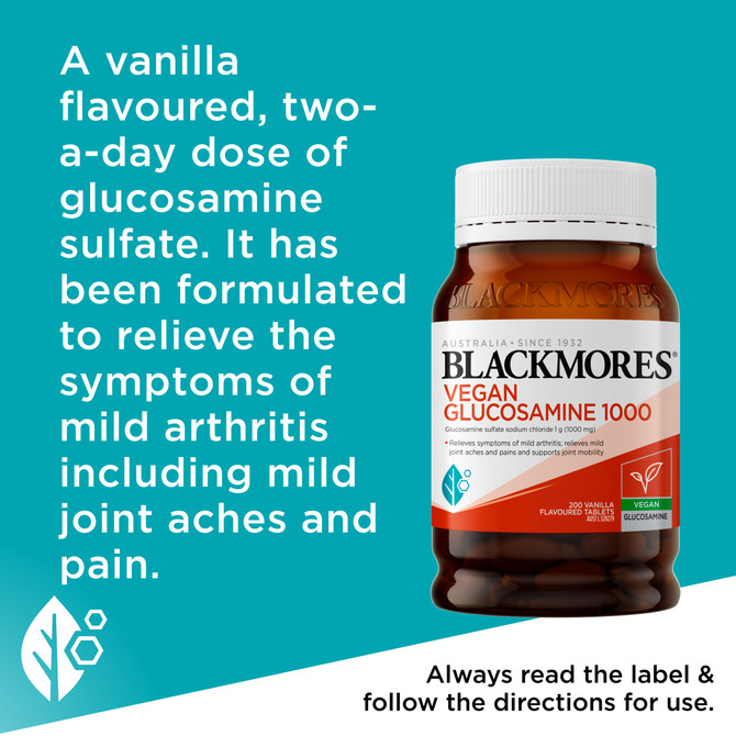 Blackmores Vegan Glucosamine 1000 200 Tablets