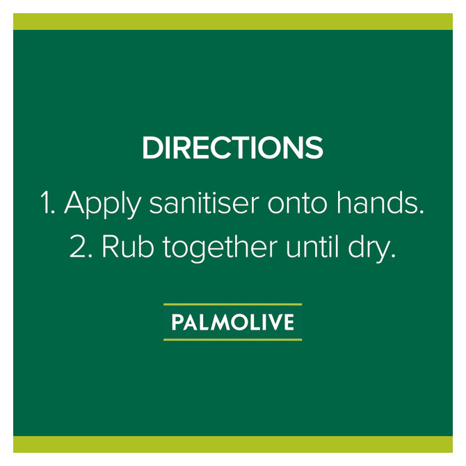 Palmolive Instant Antibacterial Hand Sanitiser Lemon & White Citrus Pump 200mL, Non-Sticky, Rinse Free, Kills Germs