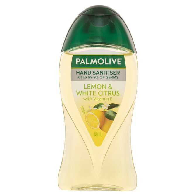 Palmolive Antibacterial Instant Hand Sanitiser, 48mL, Lemon & White Citrus, Travel Size