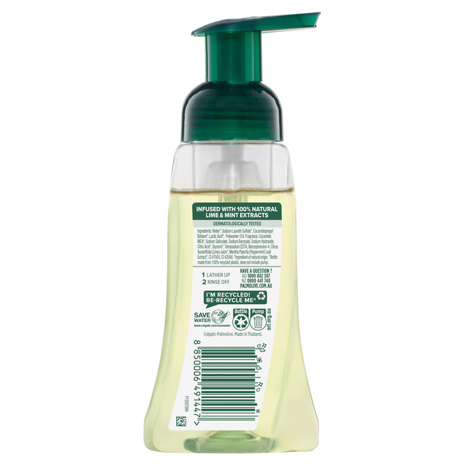 Palmolive Antibacterial Foaming Hand Wash, Lime & Mint, 250mL Pump