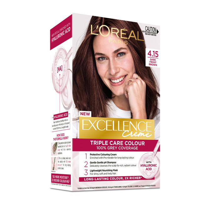 L'Oréal Paris Excellence Crème Permanent Hair Colour - 4.15 Dark Frosted Brown