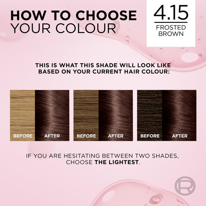L'Oréal Paris Excellence Crème Permanent Hair Colour - 4.15 Dark Frosted Brown