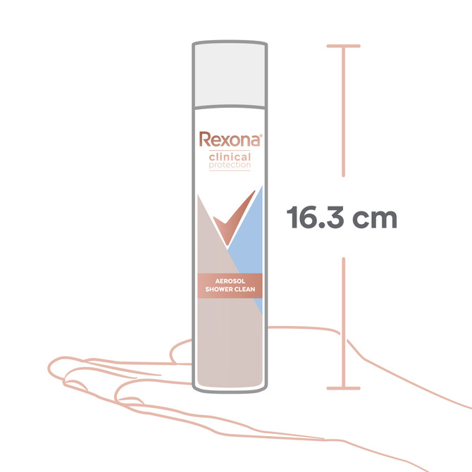 Rexona Women Clinical Protection Antiperspirant deodorant aerosol Shower Clean for 3x stronger protection* 180 mL