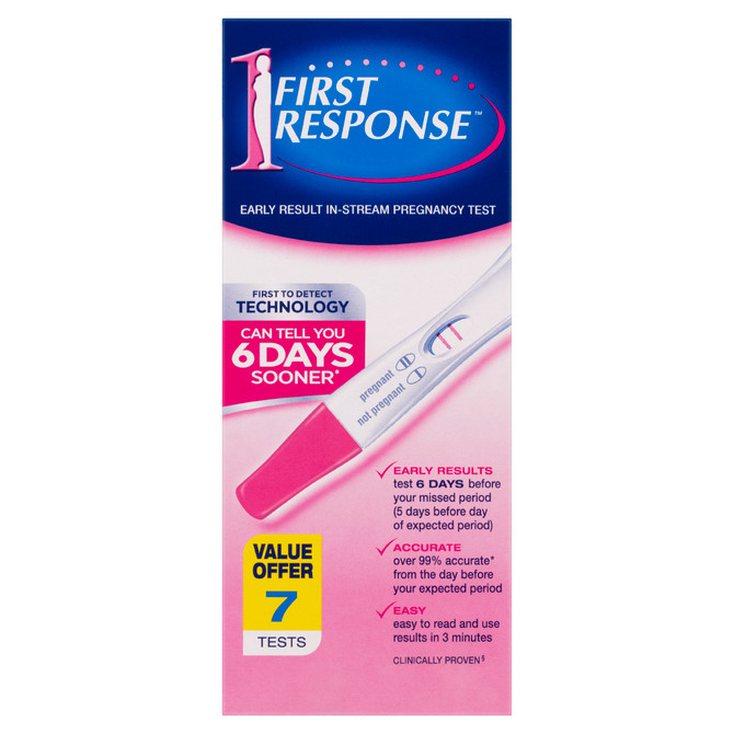 First Response Instream Pregnancy Test 7 Pack Early Results