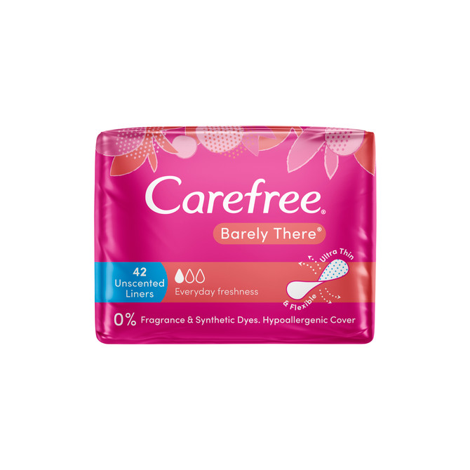 Carefree Barely There Unscented Liners 42 Pack