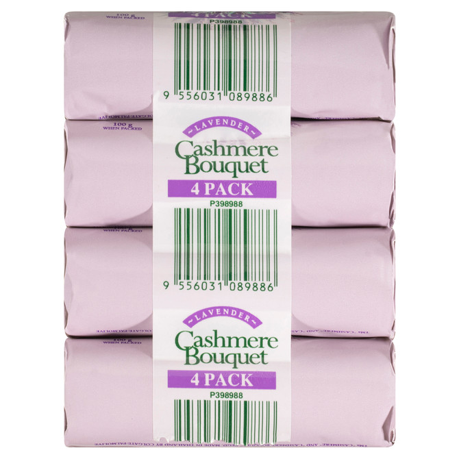Cashmere Bouquet Fine Bar Soap, 4 x 100g, Lavender