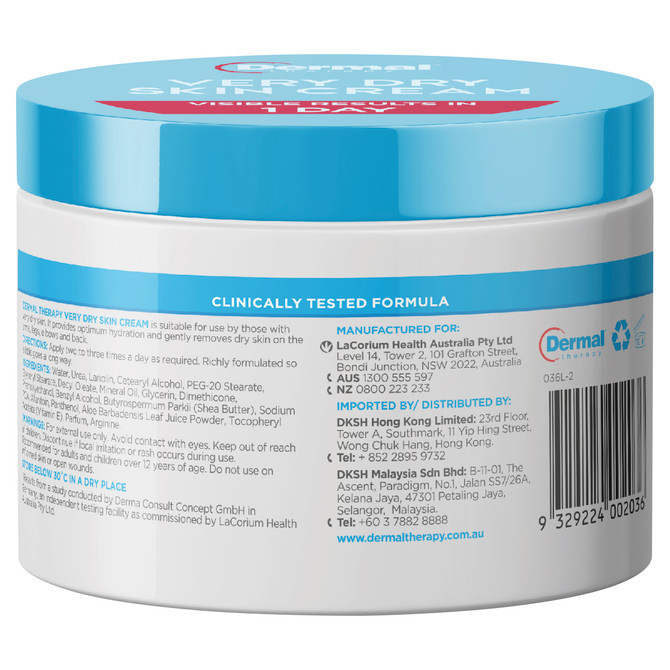 Dermal Therapy Very Dry Skin Cream 250g