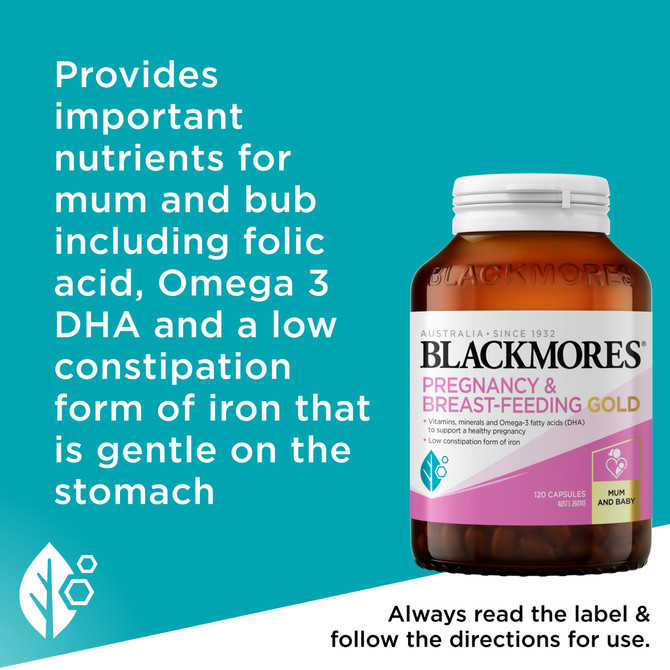 Blackmores Pregnancy and Breast-Feeding Gold 120 Capsules