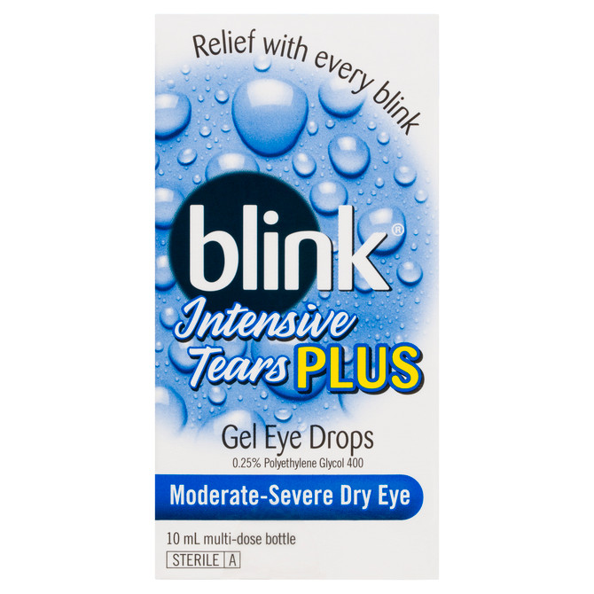 Blink Intensive Tears Plus Gel Eye Drops Moderate-Severe 10mL