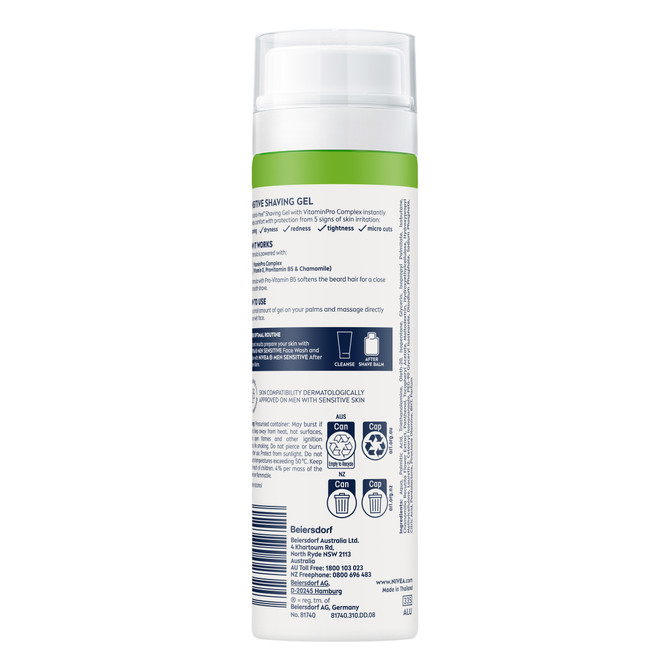 NIVEA MEN Sensitive Shaving Gel 200mL