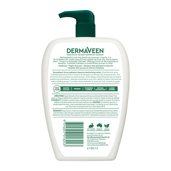 DermaVeen Extra Hydration Intensive Moisturising Lotion 500mL
