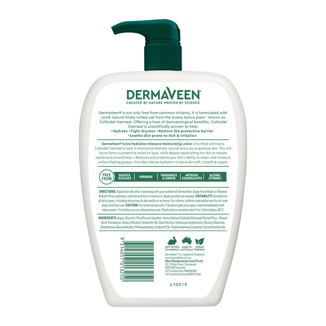 DermaVeen Extra Hydration Intensive Moisturising Lotion 1L