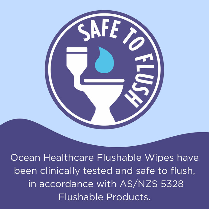 Ocean Healthcare Flushable Wipes 40 Pack