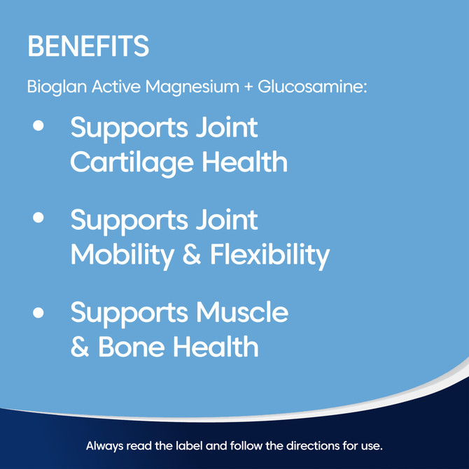 Bioglan Active Magnesium + Glucosamine 180 Tablets