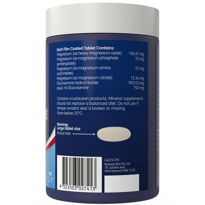 Bioglan Active Magnesium + Glucosamine 180 Tablets