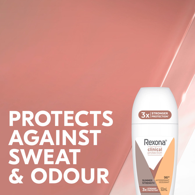 Rexona Women Clinical Protection Antiperspirant roll on deodorant Summer Strength 96 hours of protection 50 mL