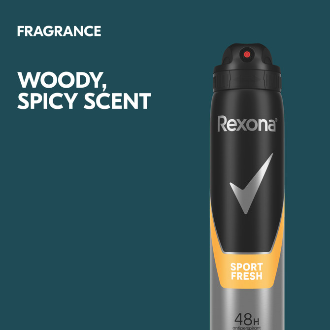 Rexona Men Deodorant aerosol antiperspirant Sport Fresh for 48-hour protection 250 mL