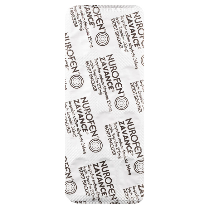 Nurofen Zavance Fast Pain Relief Caplets 256mg Ibuprofen 96 pack