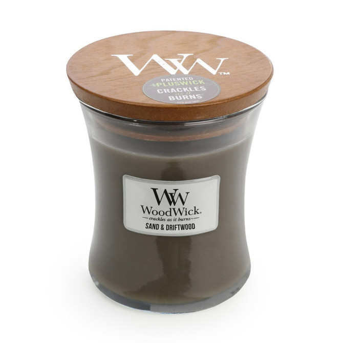 Woodwick Medium Sand & Driftwood Scented Candle