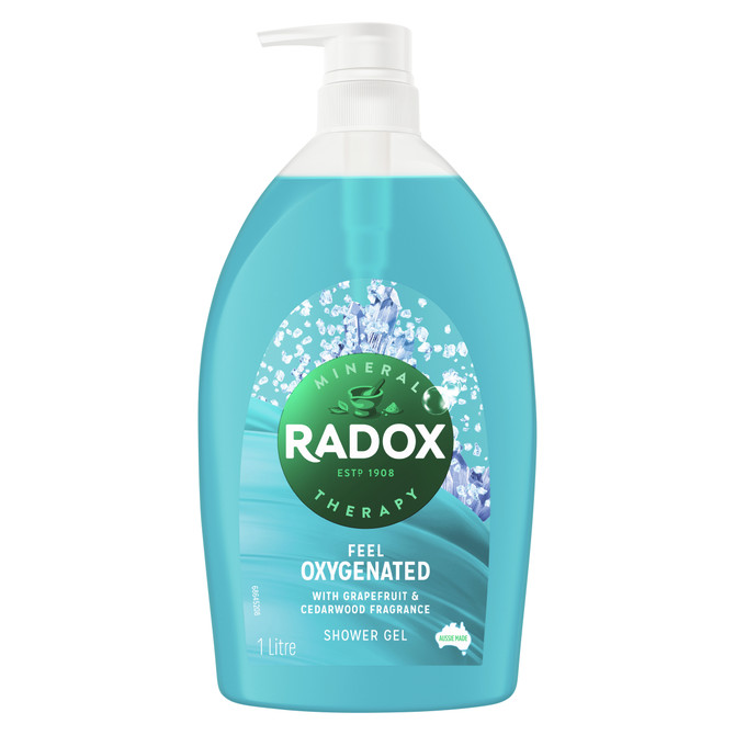 Radox  Shower Gel for a reviving shower Feel Oxygenated body wash with grapefruit & cedarwood fragrance 1 L