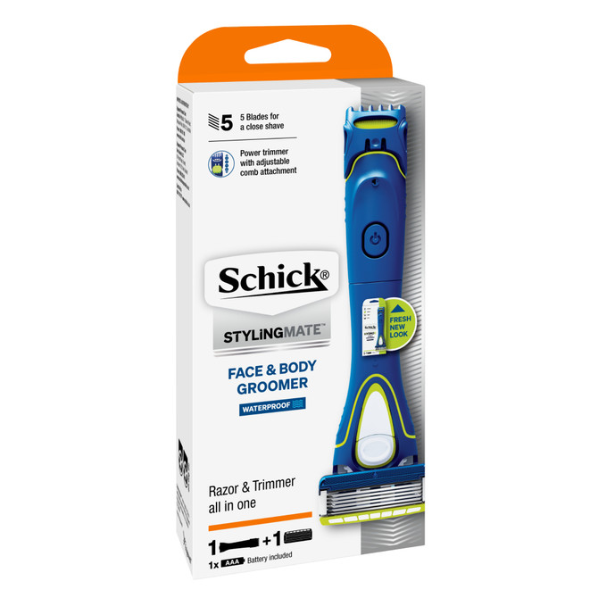 Schick Styling Mate Face & Body Groomer Handle + 1 Refill