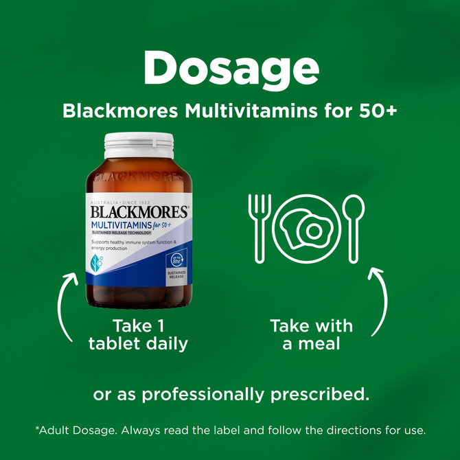 Blackmores Multivitamins for 50+ 90 Tablets