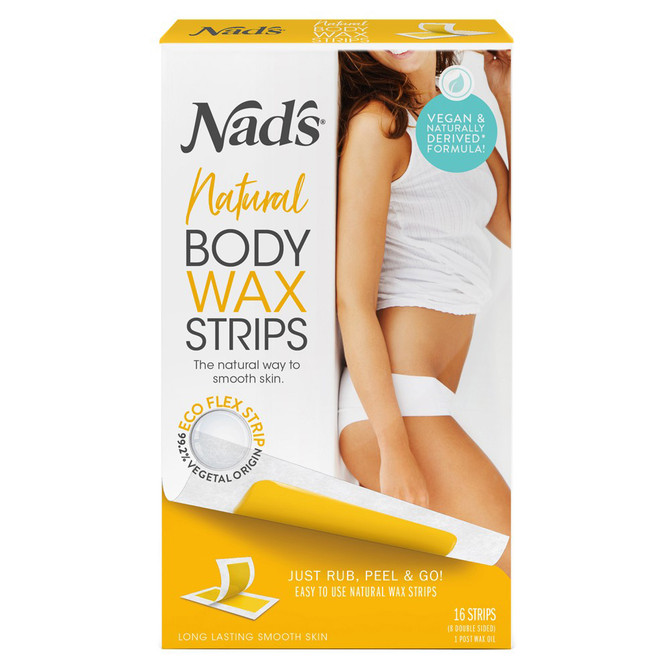 Nads Natural Body Wax Strips 16 Pack