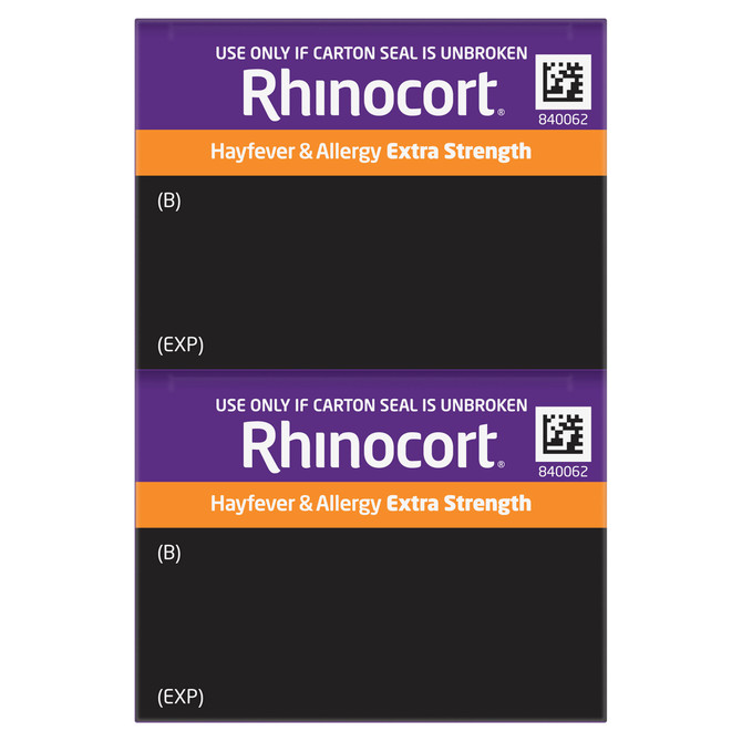 Rhinocort Hayfever & Allergy Extra Strength Nasal Spray 2 x 120 Sprays – Budesonide 64mcg, Non‑Drowsy