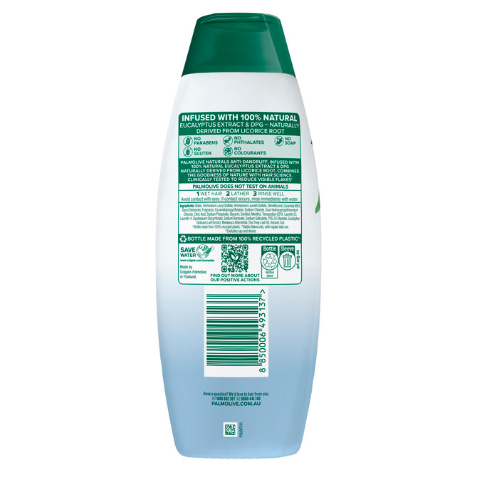 Palmolive Naturals Anti Dandruff 2 in 1 Hair Shampoo and Conditioner, 350mL