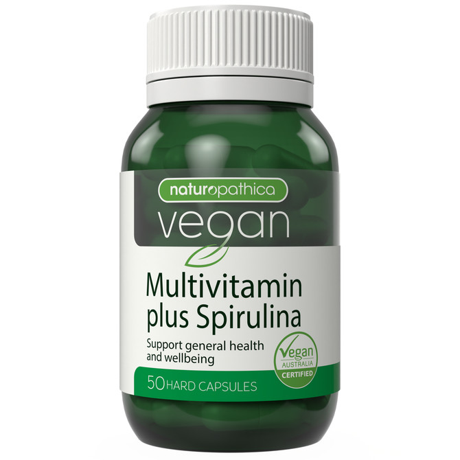 Naturopathica Vegan Multivitamin Plus Spirulina 50s