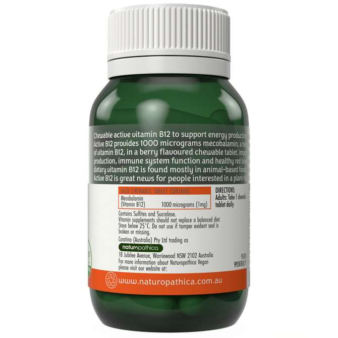 Naturopathica Vegan Active B12 60s