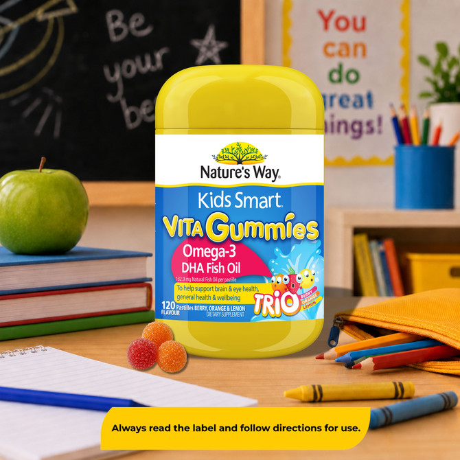 Nature's Way Kids Smart Vita Gummies Omega-3 DHA Fish Oil 120 Pack