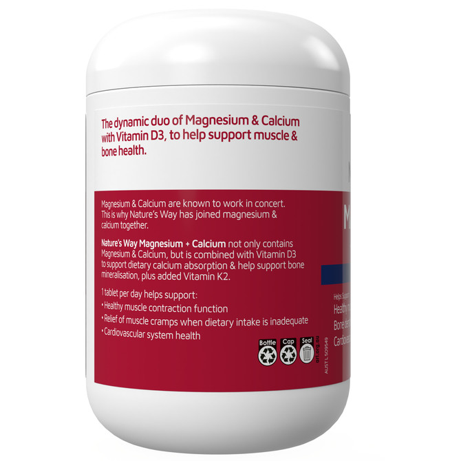 Nature's Way Magnesium + Calcium 150 Tablets