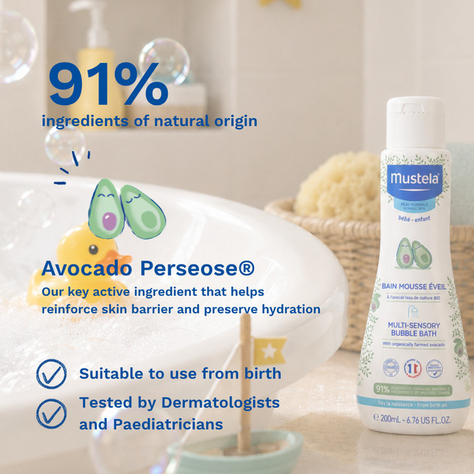 Mustela Multi-sensory Bubble Bath - for normal skin - 200ml