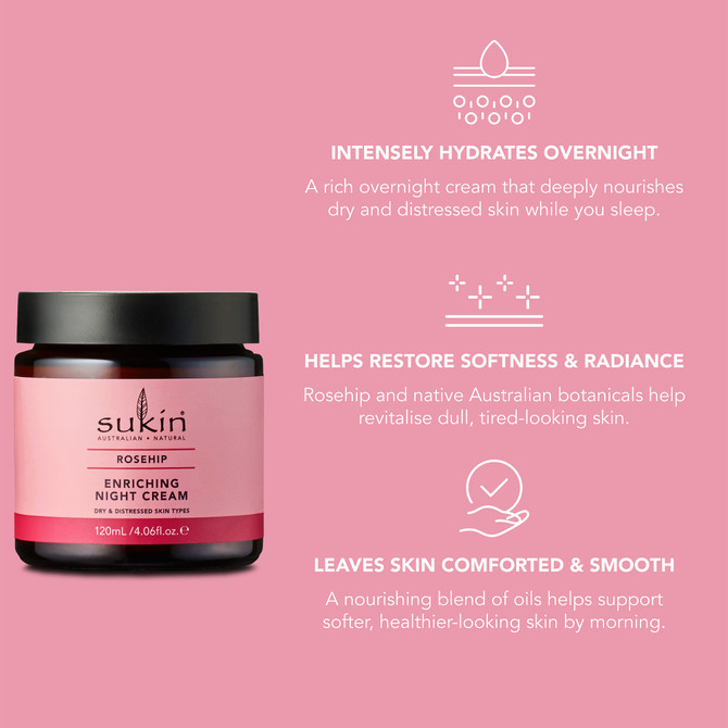 SUKIN ROSEHIP ENRICHING NIGHT CREAM 120ML