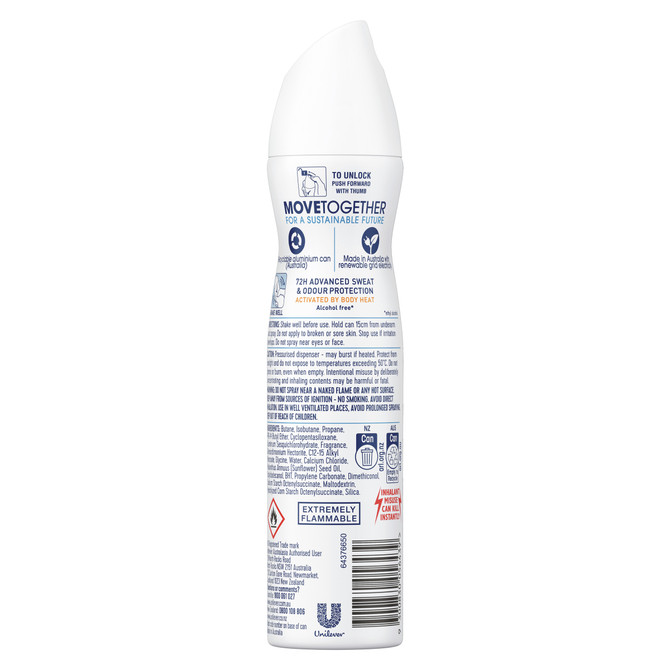 Rexona Women Advanced Protection Antiperspirant deodorant aerosol that leaves no white marks or yellow stains Invisible Dry Fresh Antiperspirant with body-heat activated technology 220 mL