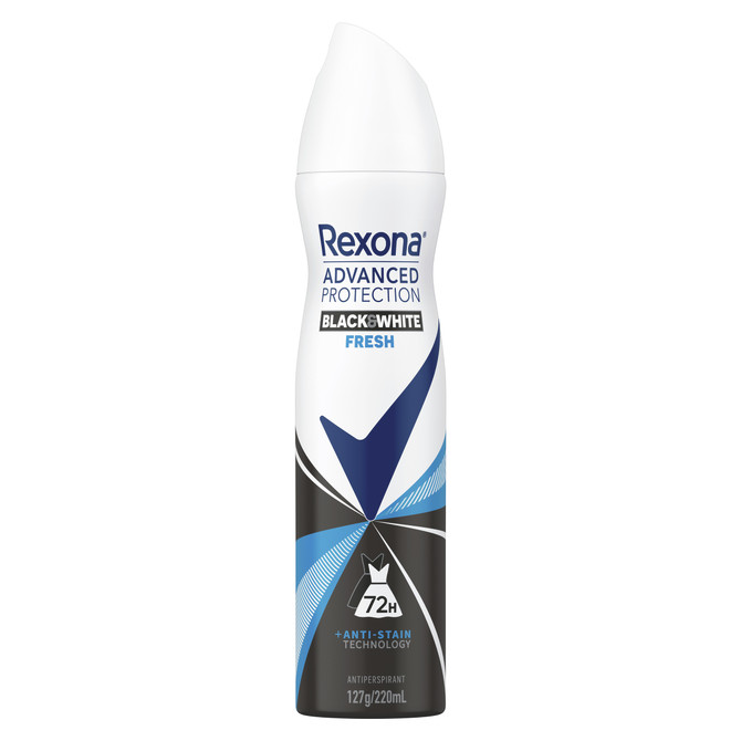 Rexona Women Advanced Protection Antiperspirant deodorant aerosol that leaves no white marks or yellow stains Invisible Dry Fresh Antiperspirant with body-heat activated technology 220 mL