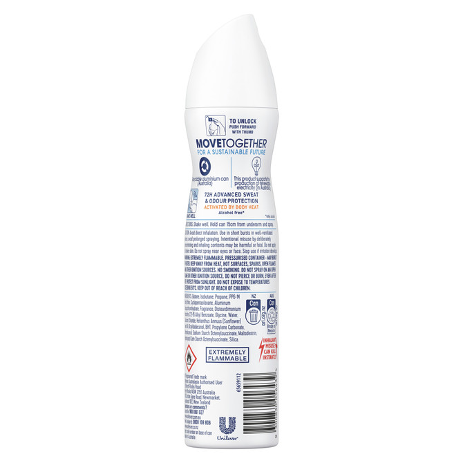 Rexona Women Advanced Protection Antiperspirant deodorant aerosol that leaves no white marks or yellow stains Invisible Dry Fresh Antiperspirant with body-heat activated technology 220 mL