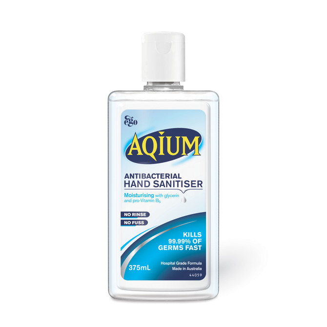 Ego Aqium Hand Sanitiser 375ml Fliptop