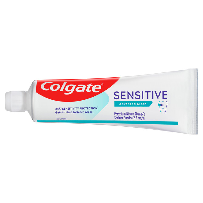 Colgate Sensitive Advanced Clean Toothpaste, 110g, For Sensitive Teeth Pain Relief