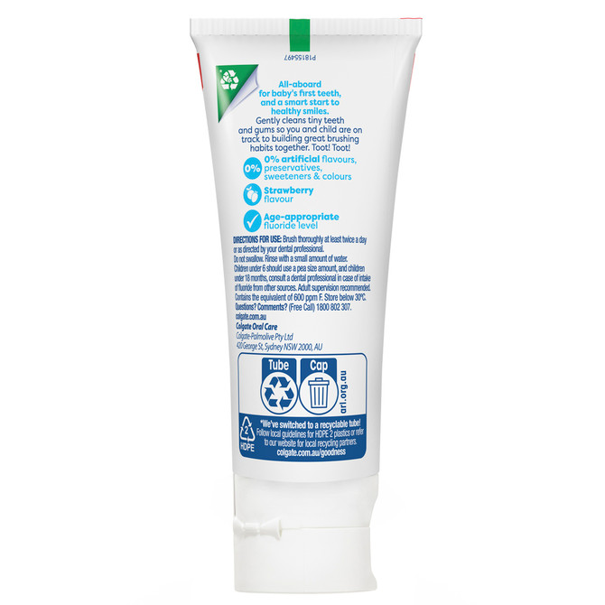 Colgate Kids Toothpaste My First 0-3 Years Strawberry Flavour 80g