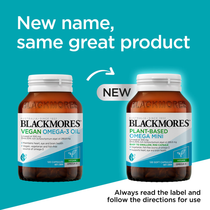 Blackmores Plant-Based Omega Mini 120 Capsules